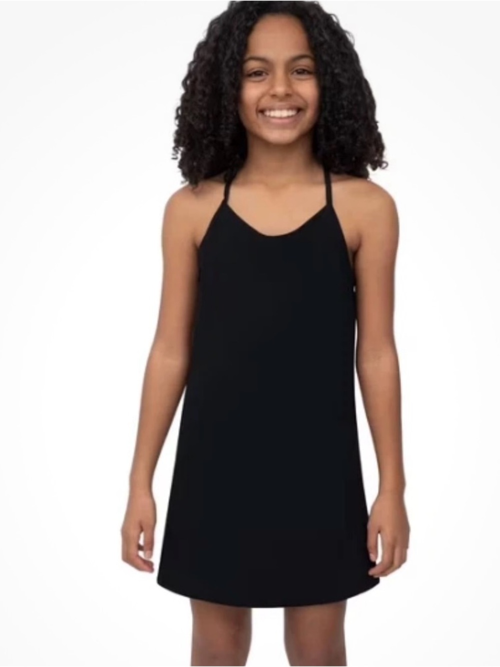 NWT Outdoor Voices GIRLS Exercise Athletic Dress 14/16 Black UPF 50